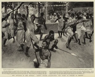 Der Vormarsch im Sudan, Einheimische Truppen feiern das Bairam-Fest in Berber